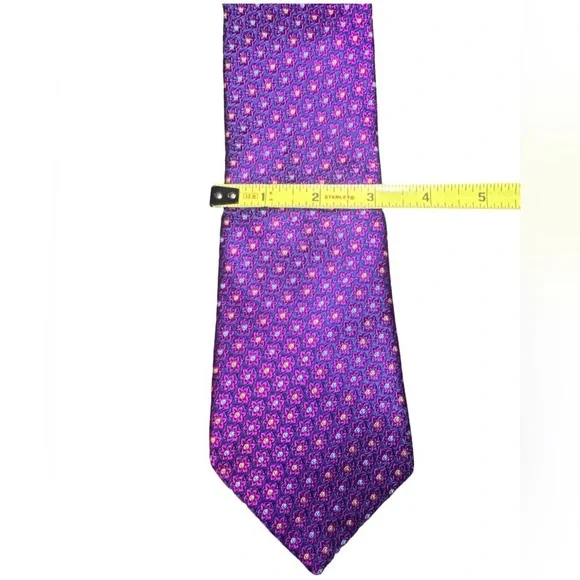 Ted Baker London Purple Circles 100% Silk Tie Giraffe - Picture 5 of 6